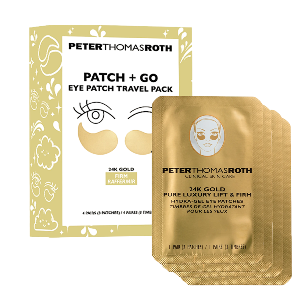 PETER THOMAS ROTH Hydra-gel Travel Pack 4-Pairs - Подарунковий набір гідрогелевих патчів із 24K золотом